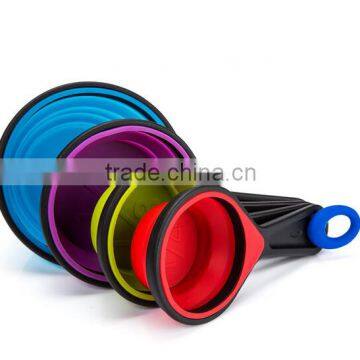 FDA&LFGB high quality measuring cup baking silicone soft measuring cup and silicone measuring spoon
