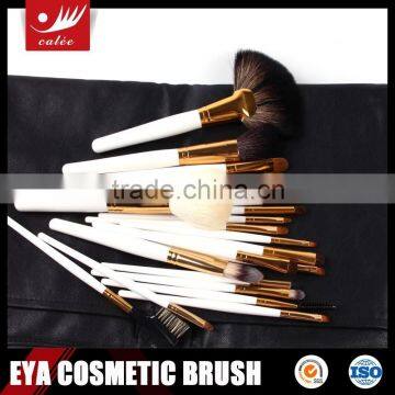 21pcs Makeup Brush Set With White Wooden Handle ,black Convenient Case