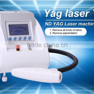 Portable 1064 & 532 nm nd yag laser tattoo removal / lipo lines removal machine for sale