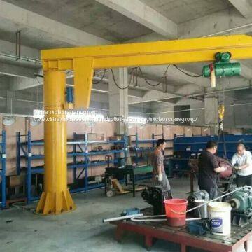 360 Degree Rotating Floor Mounted 1-5 Ton Pillar Hoist Small Jib Crane Price photo-3