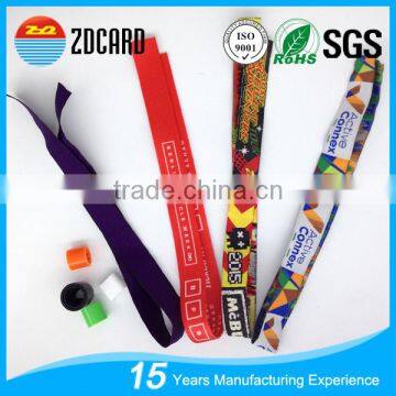 Custom Designed Festival Event RFID Fabric Woven Bracelet