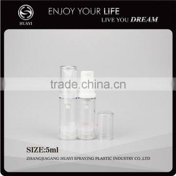 5ml plastic pocket travel airless pump bottle