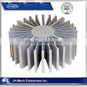 Round Sun Flower Customized Extruded Aluminum Heat Sink photo-5
