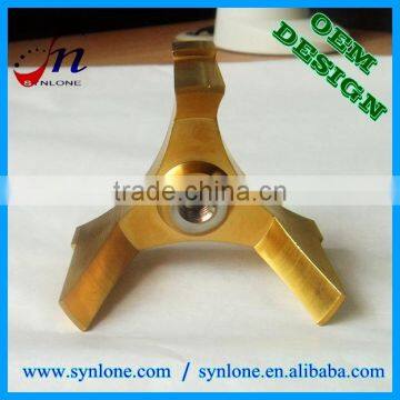 2017 customized triple legs fastening brass part