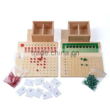 Wooden math toy montessori Multiplication Bead Board