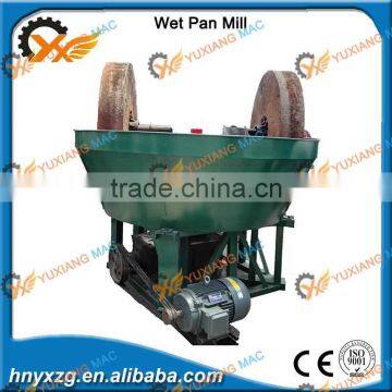 Low investment gold extraction wet pan mill for gold grinding machine