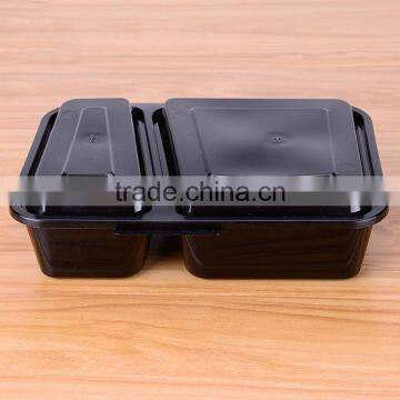 The Reason Why 2 Compartment Plastic Lunch Food Packing Container With Clear Lid photo-4