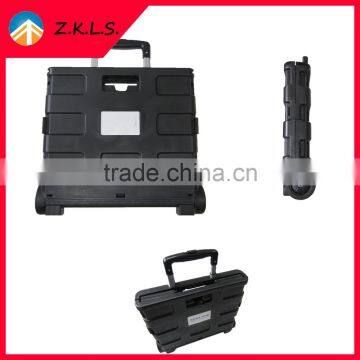 Collapsible Plastic PP Black Hand Luggage Trolley photo-3