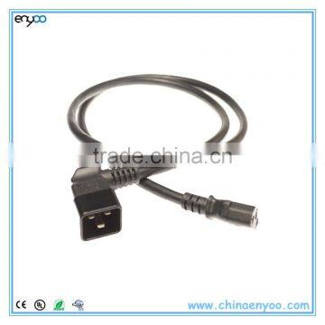 C20 Right Angle to C13 Power Cable - PC Power Cord