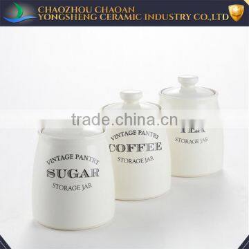 Ceramic Round White Kitchen Food Canisters Whplesale photo-3