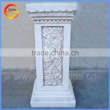 Rose designed fiberstone/ fiberglass column for flower pot