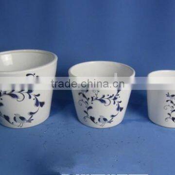 Hot Selling Ceramic White Glossy Flower Urn Decoration photo-2