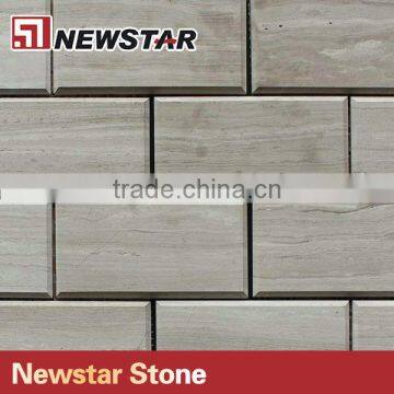 White Wooden Beveled Brick Mosaic photo-3