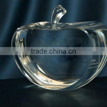 wholesale crystal apple paperweight