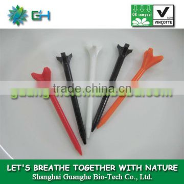 100%compostable eco-friendly non-pollution plastic wholesale PLA golf tee