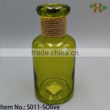 Blown Chinese Glass Pot Vase Rope Decoration Bottle Glass