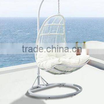 Metal hanging garden swing chair adult wicker rattan swing chair