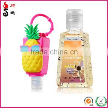 Promotion fruit shape hand sanitizer silicone holder pocketbac