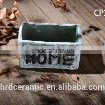 Square Decal Cement Decoration Outdoor Garden Flower Pot photo-2