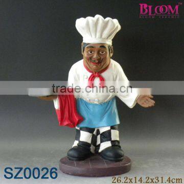 Large polyresin chef figurines,wholesale chef home decor