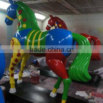 Fiberglass Colorful Horse Sculpture Statue photo-3