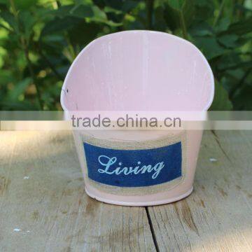 Galvanized Metal Gardening Artificial Flower Decor Plant Pots photo-2