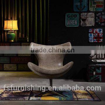 YYF2 Lofty High Quality Italian Vintage Leather Antique Adjustable Dining Swan Chair photo-3
