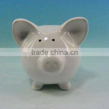 Dolomite white ceramic piggy bank money box