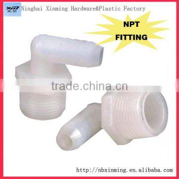 Plastic pipe fitting elbow