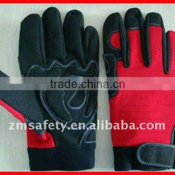 Gel padding anti shock mechanic glove for industrial working