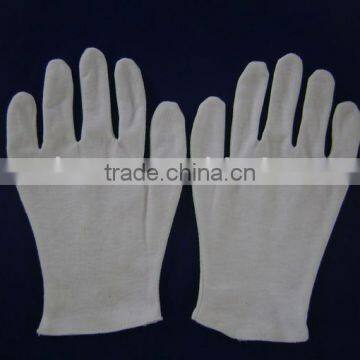 Bleached white cotton glove