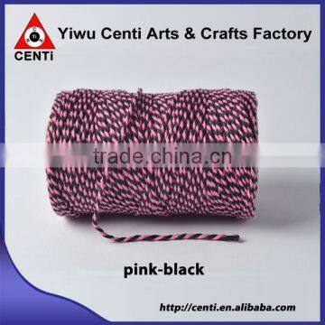 Quality pink and black coloured original cotton bakers twine double colour bakers twine