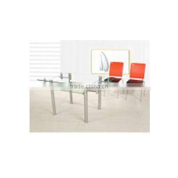 Modern Kitchen Round Table Dining Room Furniture Glass Dining Set photo-6