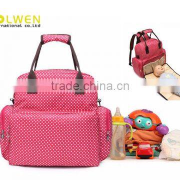 Fashion multi-function changing diaper backpack bag