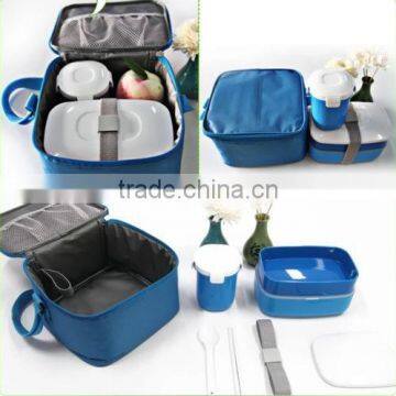 Japanese Shape Bento Lunch Box With Mug & Insulated Tote Bag Picnic Lunchbox Container photo-6