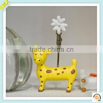 Hot sale yellow deer memo clip holder custom memo pad holder plastic clip