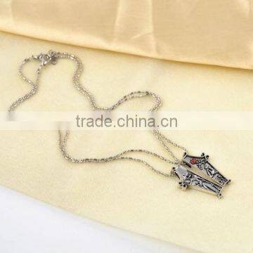 Cheap 2016 New The Nightmare Before Christmas Jack Lisa Couple Pendant Necklace Jewelry Gift photo-5