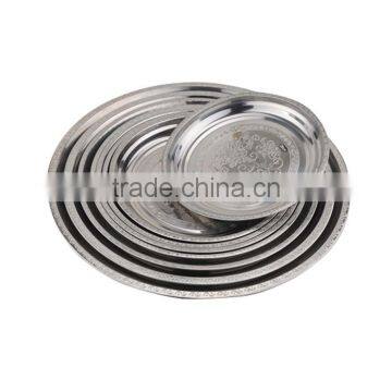 China Factory Custom Printed Promotional Metal Stainless Steel Tray for Food