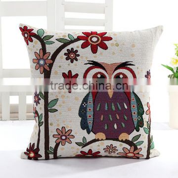 Decorative Pillowcase Capa de Almofadas Owls Linen Vintage Cushion Sofa Throw Pillows Cojines Cushions Home Decor photo-3