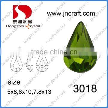 DZ-3018 Point Back Aquamarine Drop Crystal Stone for Dresses photo-6