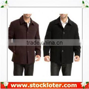 Outlet coat stock Mens long wool coats stock lot,140801n