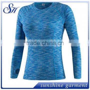 High Quality Breathable Women Gym Long Sleeve T-shirts photo-3