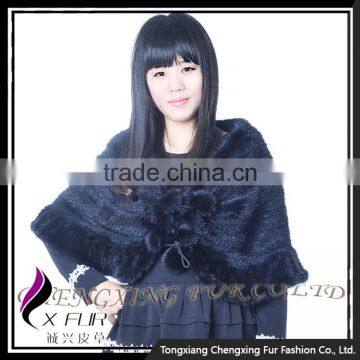 CX-B-M-24H Wholesale In Stock Fashion Mink Fur Shawl, Cashmere Shawl photo-6
