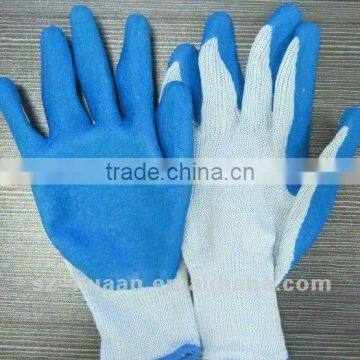 1/4 Latex Nitrile Coated Cheap 700g Gardon Produce-gloves Cotton Working Yarn Safety Gloves photo-2