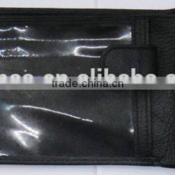 Fashion Black Napa Genuine Leather Purse Money for Men photo-5