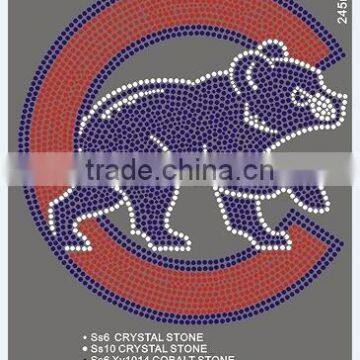 Hot Fix Motif Chicago CUBS Rhinestone Transfer Wholesale photo-2