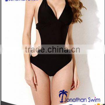 2017 Women's sexy hollow out nylon spandex one piece swimsuits.