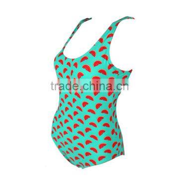 OEM Sublimation Printed One Piece Brazilian Women Swimwear photo-3