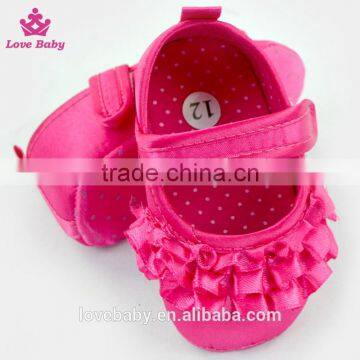 2016 Hottest Ruffle Moccasin Fancy Baby Girls Shoes, Baby Prewalker Shoes LBF2015122301 photo-2