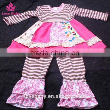 Turkey Wholesale Children Clothes Bubble Splicing Flower Outfits Sets LBYTZ001-67 photo-4